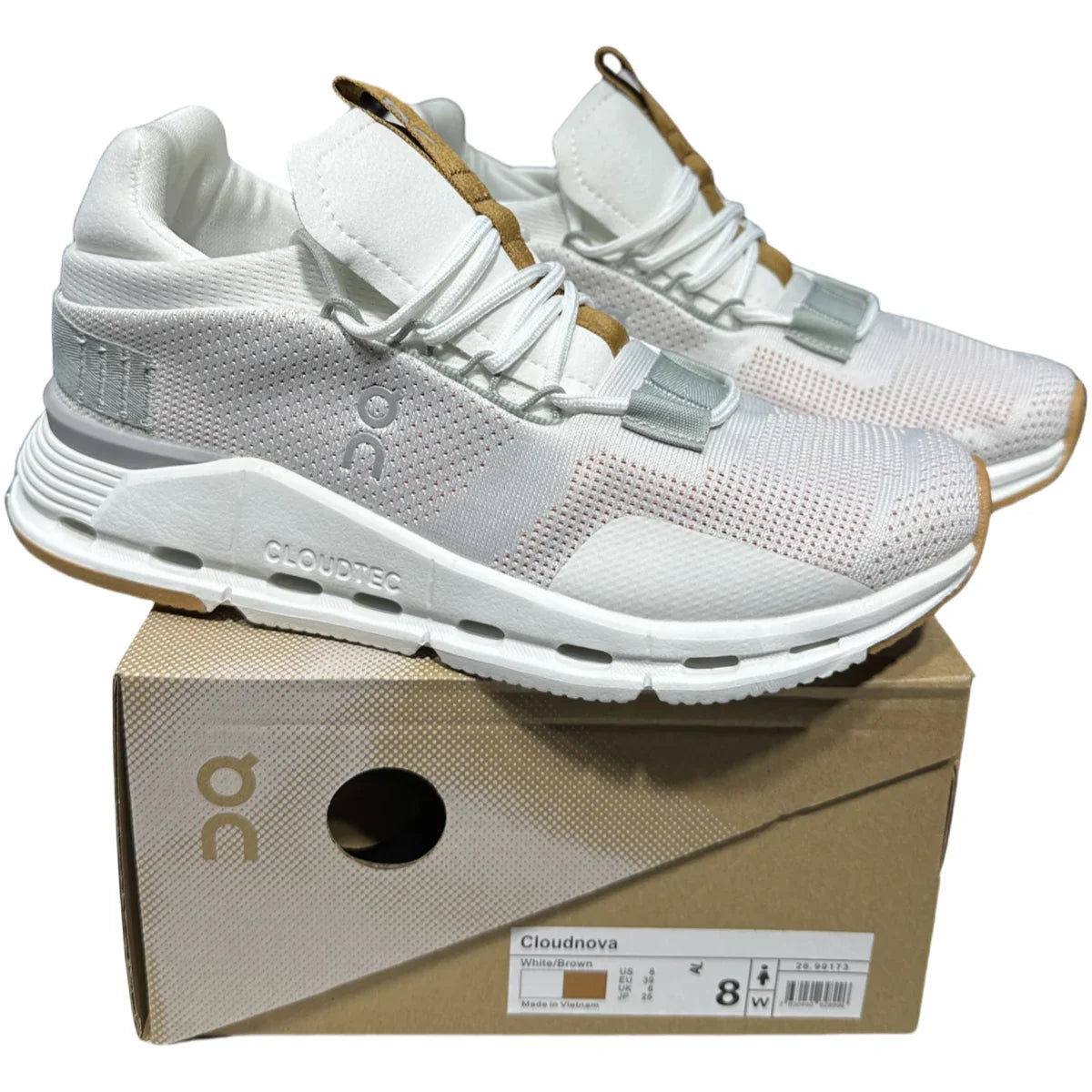 On Cloudnova Damen Weiß/Beige 