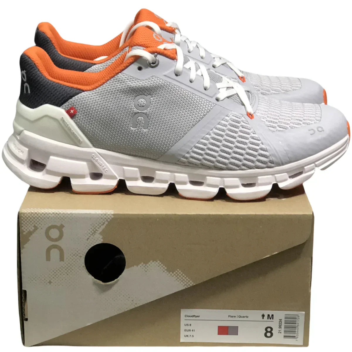 On Cloudflyer 3 Herren Glacial grey/ Flame Orange