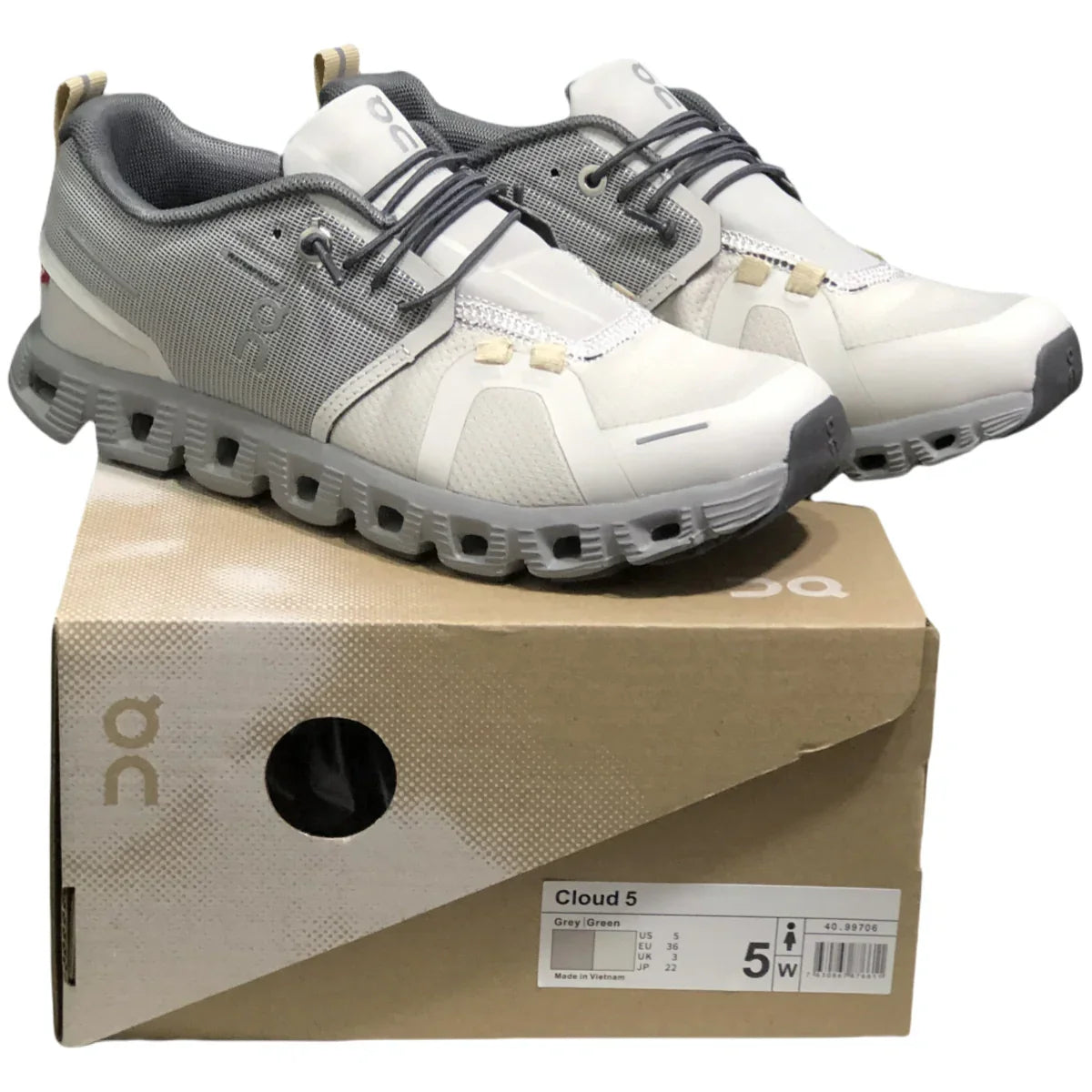 On Cloud 5  Men's Pearl White/Gray