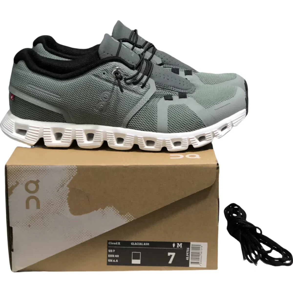 On Cloud 5  Men's Pale Greenish/White