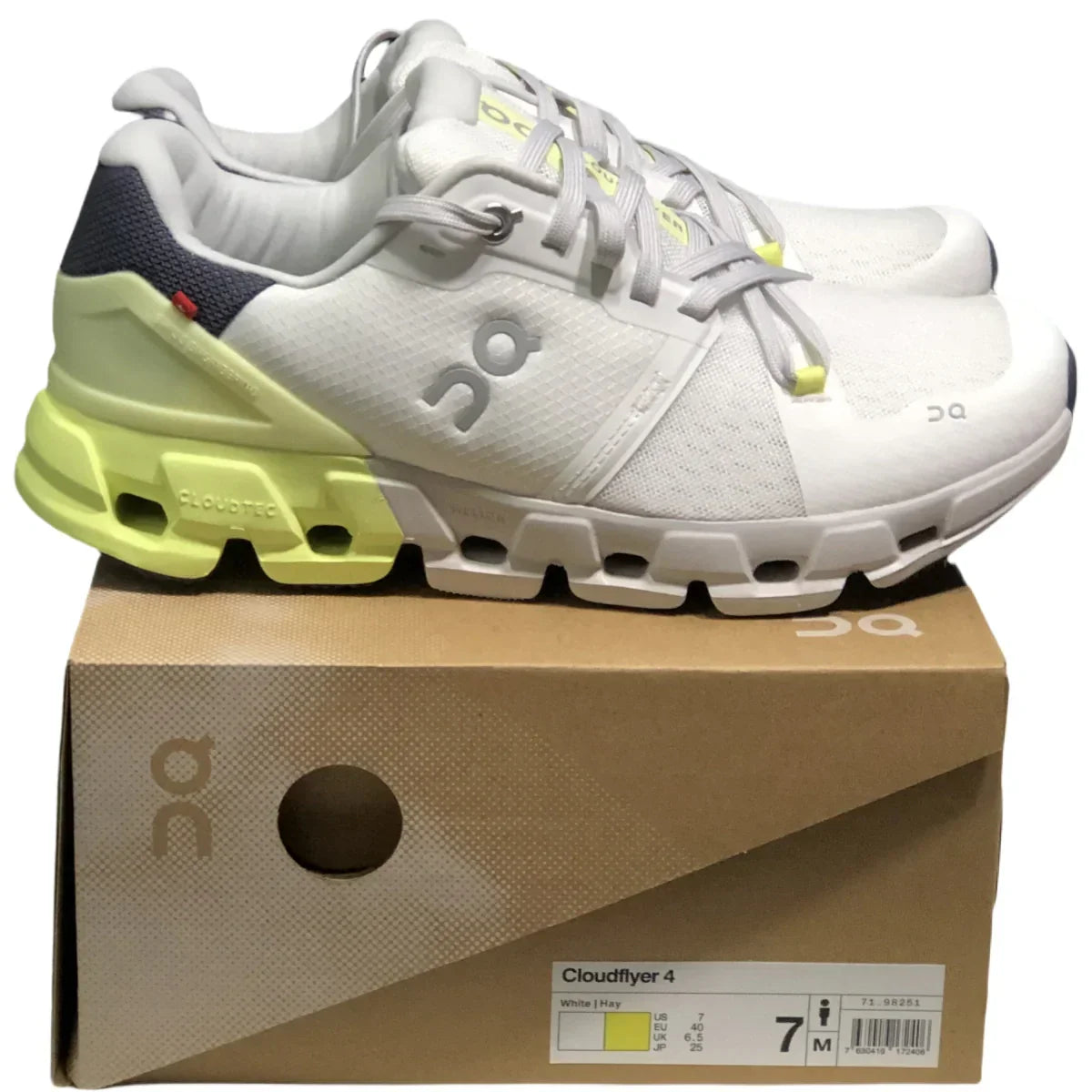 On Cloudflyer 4 Women's White/Yellow